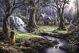 Thomas Kinkade Snow White discovers the cottage painting